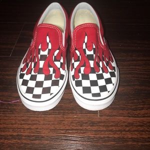 Drip Checkerboard Slip On Vans